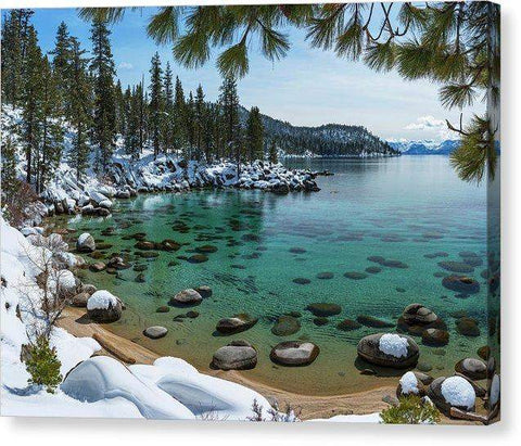 Glistening Cove By Brad Scott - Canvas Print-10.000" x 7.375"-Lake Tahoe Prints