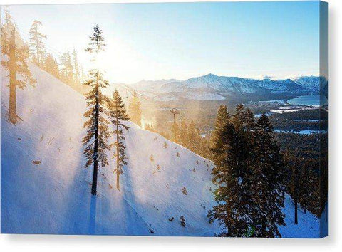 Gunbarrel Rays By Brad Scott - Canvas Print-10.000" x 6.375"-Lake Tahoe Prints