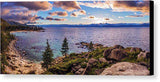 Heavenly Glow At Sand Harbor By Brad Scott - Canvas Print-16.000" x 6.875"-Lake Tahoe Prints