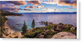 Heavenly Glow At Sand Harbor By Brad Scott - Canvas Print-16.000" x 6.875"-Lake Tahoe Prints