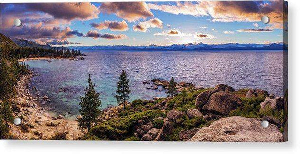 Heavenly Glow At Sand Harbor By Brad Scott - Acrylic Print
