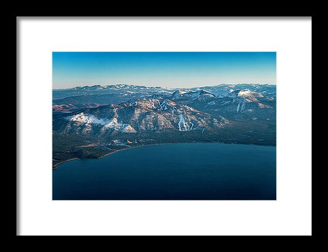 Heavenly Lake Tahoe Aerial - Framed Print