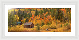Hope Valley Fall Cabin By Brad Scott - Framed Print