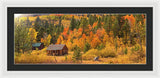 Hope Valley Fall Cabin By Brad Scott - Framed Print