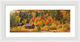Hope Valley Fall Cabin By Brad Scott - Framed Print
