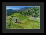 Horse Creek Ranch Aerial - Framed Print