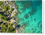 Inspiration Point Lake Tahoe Paddlers - Canvas Print