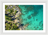 Inspiration Point Lake Tahoe Paddlers - Framed Print