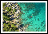 Inspiration Point Lake Tahoe Paddlers - Framed Print