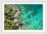 Inspiration Point Lake Tahoe Paddlers - Framed Print