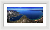 Lake Tahoe Aerial Panorama - Emerald Bay Aerial - Framed Print-Lake Tahoe Prints