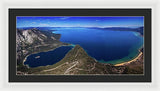 Lake Tahoe Aerial Panorama - Emerald Bay Aerial - Framed Print-Lake Tahoe Prints
