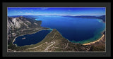 Lake Tahoe Aerial Panorama - Emerald Bay Aerial - Framed Print-Lake Tahoe Prints