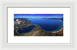 Lake Tahoe Aerial Panorama - Emerald Bay Aerial - Framed Print-Lake Tahoe Prints