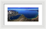 Lake Tahoe Aerial Panorama - Emerald Bay Aerial - Framed Print-Lake Tahoe Prints
