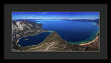 Lake Tahoe Aerial Panorama - Emerald Bay Aerial - Framed Print-Lake Tahoe Prints