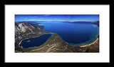 Lake Tahoe Aerial Panorama - Emerald Bay Aerial - Framed Print-Lake Tahoe Prints