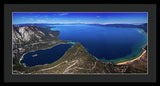 Lake Tahoe Aerial Panorama - Emerald Bay Aerial - Framed Print-Lake Tahoe Prints