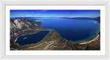 Lake Tahoe Aerial Panorama - Emerald Bay Aerial - Framed Print-Lake Tahoe Prints