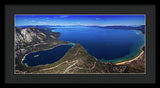 Lake Tahoe Aerial Panorama - Emerald Bay Aerial - Framed Print-Lake Tahoe Prints