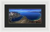 Lake Tahoe Aerial Panorama - Emerald Bay Aerial - Framed Print-Lake Tahoe Prints