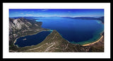 Lake Tahoe Aerial Panorama - Emerald Bay Aerial - Framed Print-Lake Tahoe Prints