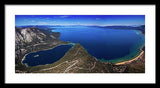 Lake Tahoe Aerial Panorama - Emerald Bay Aerial - Framed Print-Lake Tahoe Prints