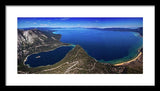 Lake Tahoe Aerial Panorama - Emerald Bay Aerial - Framed Print-Lake Tahoe Prints