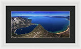 Lake Tahoe Aerial Panorama - Emerald Bay Aerial - Framed Print-Lake Tahoe Prints
