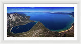 Lake Tahoe Aerial Panorama - Emerald Bay Aerial - Framed Print-Lake Tahoe Prints
