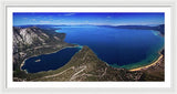 Lake Tahoe Aerial Panorama - Emerald Bay Aerial - Framed Print-Lake Tahoe Prints