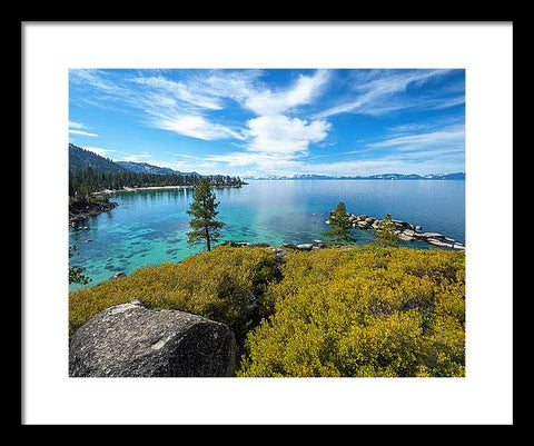 Manzanita View - Sand Harbor Lake Tahoe - Framed Print