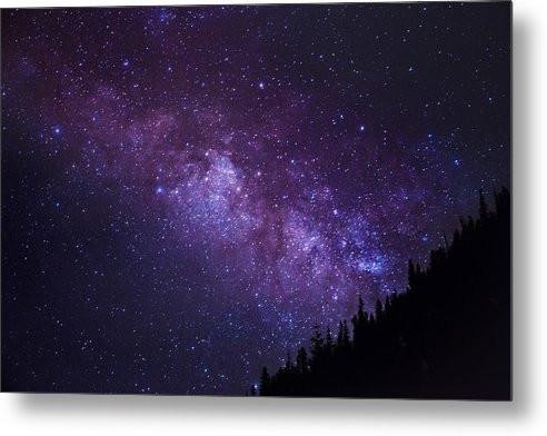 Milky Way Hill - Metal Print