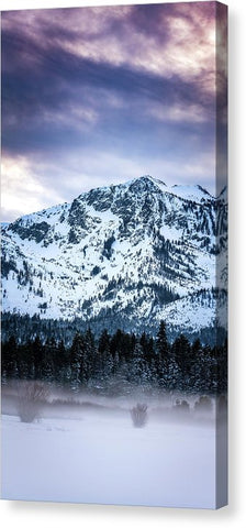 Mt Tallac Foggy Meadow - Canvas Print by Brad Scott