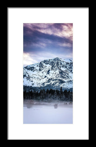 Mt Tallac Foggy Meadow - Framed Print by Brad Scott