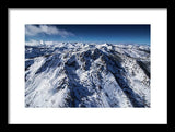 Mt Tallac Winter Aerial - Brad Scott - Framed Print
