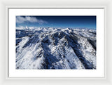 Mt Tallac Winter Aerial - Brad Scott - Framed Print
