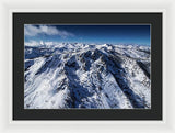 Mt Tallac Winter Aerial - Brad Scott - Framed Print