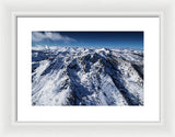Mt Tallac Winter Aerial - Brad Scott - Framed Print