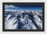 Mt Tallac Winter Aerial - Brad Scott - Framed Print