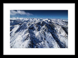 Mt Tallac Winter Aerial - Brad Scott - Framed Print