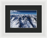 Mt Tallac Winter Aerial - Brad Scott - Framed Print