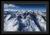 Mt Tallac Winter Aerial - Brad Scott - Framed Print