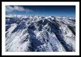 Mt Tallac Winter Aerial - Brad Scott - Framed Print