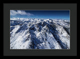 Mt Tallac Winter Aerial - Brad Scott - Framed Print