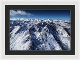 Mt Tallac Winter Aerial - Brad Scott - Framed Print