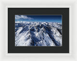 Mt Tallac Winter Aerial - Brad Scott - Framed Print