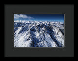 Mt Tallac Winter Aerial - Brad Scott - Framed Print