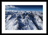 Mt Tallac Winter Aerial - Brad Scott - Framed Print