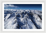 Mt Tallac Winter Aerial - Brad Scott - Framed Print